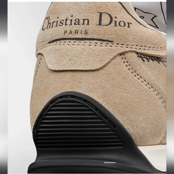 Christian Dior D-Sketch Sneaker Nude Pink Suede Calfskin - Picture 5 of 5